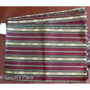 4 PIER One 1 Imports Placemats Gold Green Burgundy